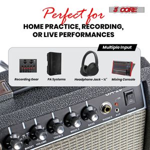 20W chitarra elettrica acustica portatile amplificatore pratica Amplificador per accessori per strumenti musicali - Product Image 5