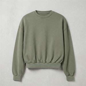 เสื้อสเวตเชิ้ตคอกลมโอเวอร์ไซส์ สีพื้น ผ้าเฟรนช์เทอร์รี่ ยูนิเซ็กส์ สวมใส่สบายๆ ทรงปกติ แขนยาว ระบายอากาศได้ดี แพ็ค 2 ชิ้น - Product Image 6