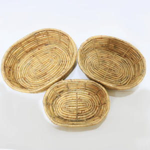 Panier de rangement vintage en jonc de mer tressé, multi-usages, petit format, pour la maison - Product Image 2