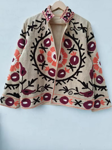 Chaqueta Bomber Bohemia con Cierre Frontal, Largo Regular, Estilo Otoñal, Prenda Étnica Artesanal de Jaipur, 100% Algodón, Suave y Transpirable - Product Image 1