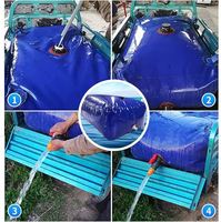 Bâche en PVC bleu vif enduite de 400/500 microns pour camions et tentes, imperméable