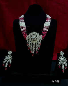 Classic American Diamond Bridal Jewelry <b>Set</b> Two-Piece <b>Necklace</b> <b>and</b> <b>Earrings</b> for Wedding Fashionable Classic Style - Product Image 4