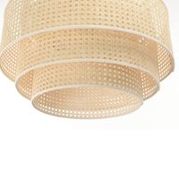 Lampes suspendues en rotin, motifs tissés naturels, design moderne, grande taille, utilisation en intérieur, diffusion de lumière douce, rehausse l'intérieur