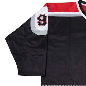 Custom Black Red Sublimation Ice Hockey Jersey Teamname Pro Hockey Uniform Breathable Mens Athletic Hockey Shirt Elite <b>Game</b> Gear - Product Image 4