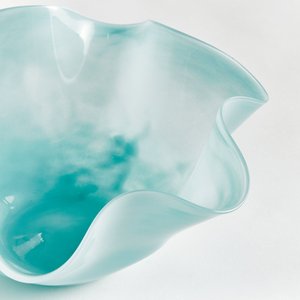 Modern Stylish Resin Bowl and Vase Set with Scalloped Design Food Safe Serving Bowl for Salad <b>Pasta</b> Snacks and Tabletop Decor - Product Image 2