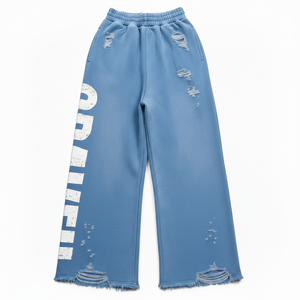 Pantalon de jogging pour homme personnalisé, délavé à l'acide, 100% coton, imprimé sérigraphié, streetwear, fabrication de haute qualité - Product Image 1