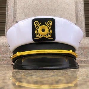 Gorras de Capitán de Yate Blancas con Bordado Personalizado Dorado, al por Mayor, para Promoción - Product Image 6