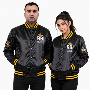 Patchs brodés personnalisés, broderie vintage 3D, veste varsity en satin, haute qualité, 100% polyester, séchage rapide, personnalisable pour homme - Product Image 3