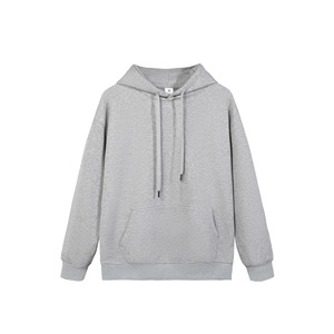 Men's Oversized Hooded Sweatshirt Solid Color Cotton Fleece Casual Autumn Pocket Design Regular Sleeve Knitted <b>Hoodie</b> - Product Image 3