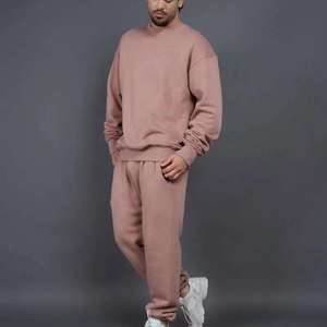 Conjunto de chándal de forro polar grueso personalizado para hombre, sudadera con capucha y pantalones de chándal lisos grises, ropa de calle, venta al por mayor, chándales de jogging oversize para hombre - Product Image 6