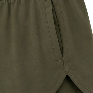 Shorts de sport vert olive pour femmes, taille élastique avec cordon de serrage, pour la course, la gym, l'entraînement, décontractés, séchage rapide, vêtements de sport, personnalisables OEM - Product Image 4
