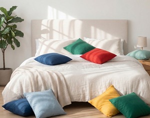 Premium Solid Cotton Eco-Friendly Modern Cushion Cover High Quality Soft <b>Pillow</b> Cover Luxury <b>Sofa</b> Living Room Hotel Home Decor - Product Image 5