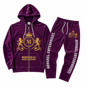 ชุดวอร์มมีฮู้ด Mudassar Ali Apparel Enterprises ผลิตจากโพลีเอสเตอร์ 100% หนัก 350 กรัมต่อตารางเมตร ซิปยาวเต็มตัว กระเป๋าหน้า - Product Image 1