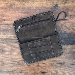 Bolsa de cuero de vaca 100% personalizada para tabaco, bolsa de cuero genuino de grano completo para embalaje de cigarrillos de tabaco, accesorios para fumar - Product Image 5