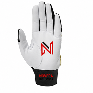 NOVERA INDUSTRIES Custom Logo <b>Baseball</b> Batting <b>Gloves</b>-OEM Service Premium Leather Breathable Durable Left/Right Hand Hook Loop - Product Image 3