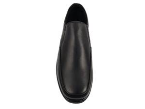 Chaussures derby pour homme en cuir véritable noir, bout rond, lacets, semelle en caoutchouc légère, toutes saisons - Product Image 1
