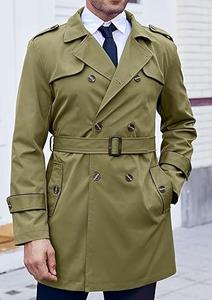 Abrigos de Gabardina Extra Grandes para Hombre, de Lana, Transpirables y Ecológicos, con Doble Botonadura y Cinturón, para Oficina y Eventos Formales, Novedad 2026 - Product Image 5