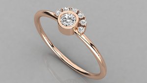 Anillo de Compromiso con Diamante Cultivado en Laboratorio, Diseño Jardín Secreto, Motivos Botánicos, Elegante Banda con Patrón de Enredadera, Oro de 10K, Certificado IGI - Product Image 1