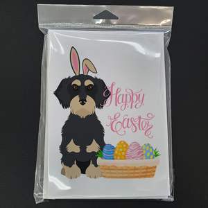 Whimsical Wirehair Black Cream Dachshund <b>Easter</b> Greeting <b>Cards</b> <b>Pack</b> 8 Blank A7 Note <b>Cards</b> with Envelopes 5x7 Size - Product Image 3