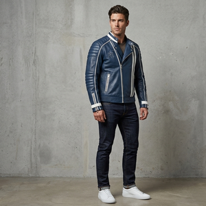 Blouson Bomber en Cuir de Mouton de Haute Qualité pour l'Hiver, Style Urbain, OEM, Couleurs et Logo Personnalisables, Écologique et Respirant pour Hommes - Product Image 3