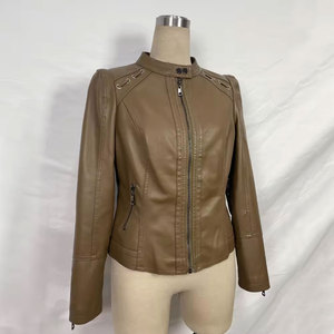 Vestes en cuir tendance automne-hiver pour femmes, blouson en cuir décontracté pour femmes adultes à prix avantageux - Product Image 4