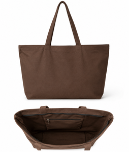 Bolsa de Mano de Lona de Algodón Rosa con Cremallera, Bolso de Hombro de Gran Capacidad para Compras, Viajes Diarios y Uso en el Supermercado - Product Image 6