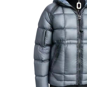 Veste à capuche matelassée pour homme, imperméable, respirante, fermeture éclair, style décontracté, streetwear d'hiver, coupe classique, extérieur en polyester 360g - Product Image 3