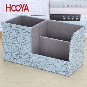 Mini boîte de rangement moderne à tiroir en PU Porte-stylo de bureau Séparation de la plaque de séparation amovible Cadeau multifonctionnel Porte-stylo en cuir - Product Image 3