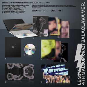 [Album original coréen authentique à 100 %] LE SSERAFIM LE SSERAFIM 4ème mini-album 'CRAZY' (version BALACLAVA) album k-pop - Product Image 4