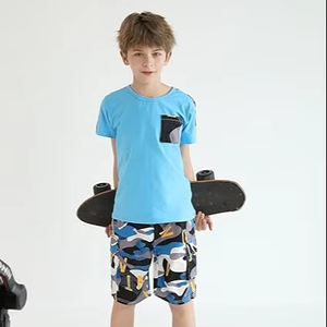 Fashion Men Summer Casual Terry Fabric T-Shirt Shorts <b>Set</b> Quick Dry Breathable Cotton/Polyester Customized Colors Custom Size - Product Image 3