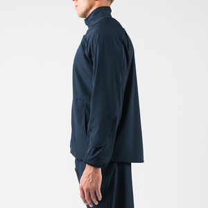 Chaqueta Deportiva Cortavientos Azul Marino para Hombre Gymmshark, Chaqueta Deportiva con Cierre Completo y Cuello Alto, Estilo Deportivo, Prenda Exterior de Poliéster para Otoño - Product Image 3