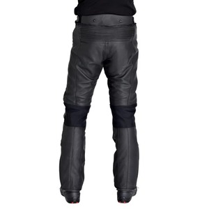 Pantalon en cuir pour homme, style urbain, coupe droite, taille mi-haute, fermeture éclair, écologique, anti-boulochage - Product Image 2