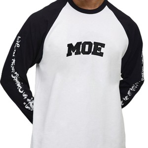 Custom Raglan Long Sleeve <b>T</b> Shirt Men Contrast Sleeve Cotton Casual Streetwear Graphic Print Wholesale Supplier Men's shirts - Product Image 2