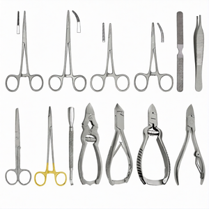 HARRAR GROUP COMPANIES Professional Stainless Steel Manicure Kit Nail Clipper Scissors <b>File</b> Pusher for Adults Classic Style 5 1 - Product Image 1