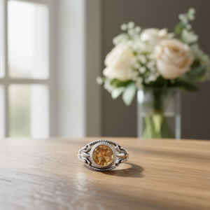 Bague en citrine fine de 4,5 grammes - Product Image 3