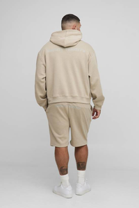 Sudadera con Capucha de Alta Calidad, Corte Regular, Hombros Caídos, Sin Cordones, Tejido Grueso, 100% Algodón, Felpa, para Hombre, Invierno - Product Image 2