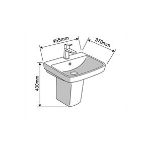 Ensemble d'évier mural moderne Fabino avec fonction de nettoyage facile et garantie de 5 ans - Product Image 3