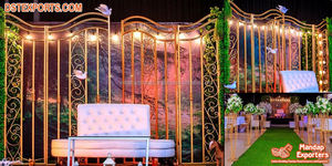 Wedding Stage Leaf Design Metal <b>Backdrop</b> <b>Stand</b> Wedding <b>Backdrop</b> Party Decor Metal <b>Stand</b> Shiny Wedding <b>Backdrops</b> <b>Stand</b> Canada - Product Image 4