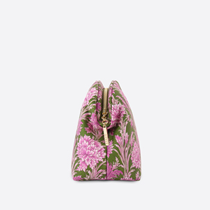 Floral Cosmetic Bag Large Capacity Zipper Toiletry Pouch Cotton <b>Makeup</b> Organizer Travel <b>Case</b> for Women - Product Image 3