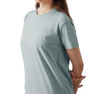 Camiseta Oversize Personalizada al por Mayor para Mujer, de Alta Calidad, Ecológica, Transpirable, de Algodón Grueso, con Estampado Personalizado, Informal - Product Image 2