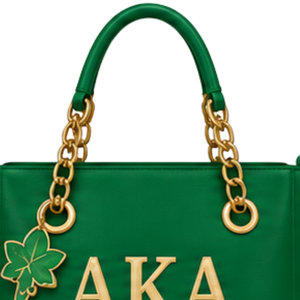 Green <b>Women</b> Handbag Stylish Greek Letter Design Top Handle Tote Bag <b>Large</b> Capacity Casual Shopping Travel <b>Purse</b> - Product Image 3