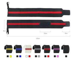 ผ้าพันข้อมือยกน้ำหนักน้ำหนักเบา ระบายอากาศได้ดี ผลิตจากผ้าฝ้าย 100% ป้องกันการลื่น พร้อมตัวล็อค ออกแบบโลโก้ได้ตามต้องการ ใช้ได้กับทุกขนาด - Product Image 5