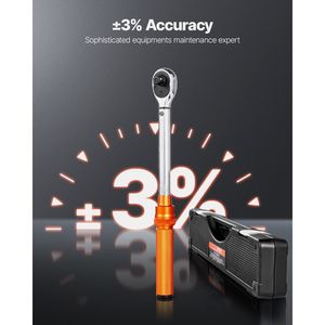 Set di Chiavi Dinamometriche a Scatto di Alta Precisione 3% per Riparazioni Auto, Attacco da 3/8 Pollici, 5-60 N.m / 3.7-44.3 Lbf.ft, Doppia Direzione, 72 Denti - Product Image 3