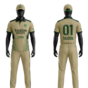 Uniforme de cricket en polyester premium 180 GSM, rouge et noir avec panneaux latéraux, sublimation, broderie, logo personnalisé - Product Image 6