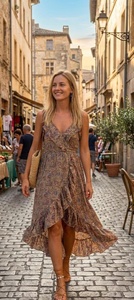 Vestido de Seda Estilo Bohemio para la Playa - Vestido de Seda Indio para el Verano - Vestido Maxi de Seda para Mujer, Vestido de Playa para Bodas - Product Image 6