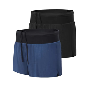 Men's High Street Double <b>Layer</b> Breathable Eco-Friendly Polyester/Mesh Fitness Gym Training Sports Shorts Quick Dry Workout - Product Image 1
