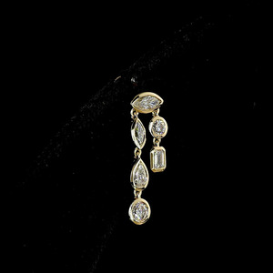Pendientes de Diamantes Cultivados en Laboratorio con Corte Redondo, Regalo de Boda de Lujo en Oro de 10K, 14K, 18K y Plata 925, 935 - Product Image 4