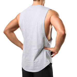 Débardeur de sport pour homme, sans manches, en coton personnalisé, séchage rapide, mélange Spandex/Coton, OEM ODM, vêtements d'entraînement fitness, toutes tailles - Product Image 4
