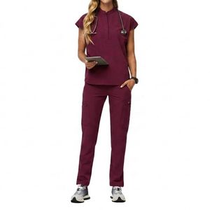 Custom Nurse <b>Scrubs</b> <b>Set</b> Breathable Medical Uniform Comfortable Hospital Workwear OEM Apparel Manufacturer Nurse <b>Scrubs</b> <b>Set</b> - Product Image 2