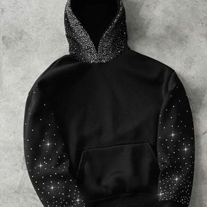 Sudadera con Capucha de Diseño Moderno y Personalizado con Pedrería, Material de Primera Calidad, 100% Algodón, Sudadera con Pedrería de Calidad Premium - Product Image 5